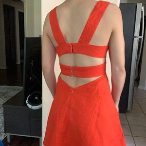 Marciano orange linen dress